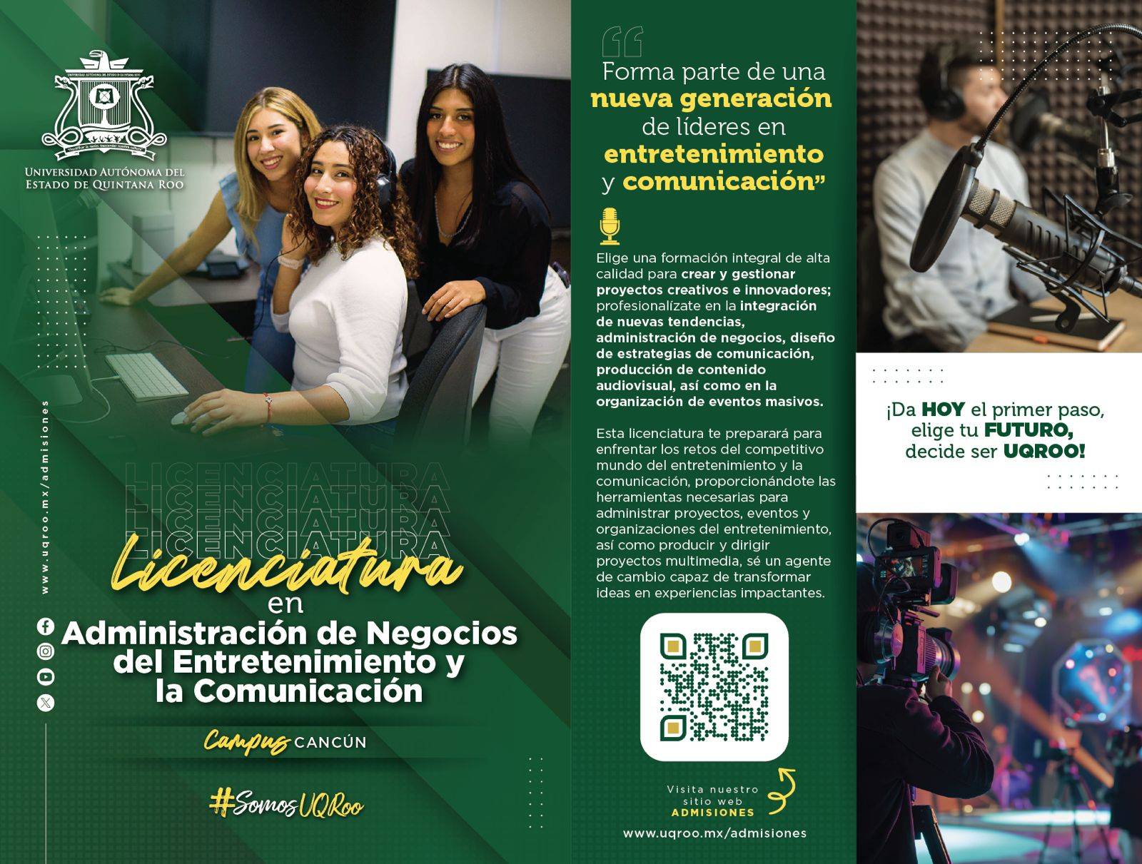 Flyer Licenciatura  en Administración de Negocios del Entretenimiento y la Comunicación