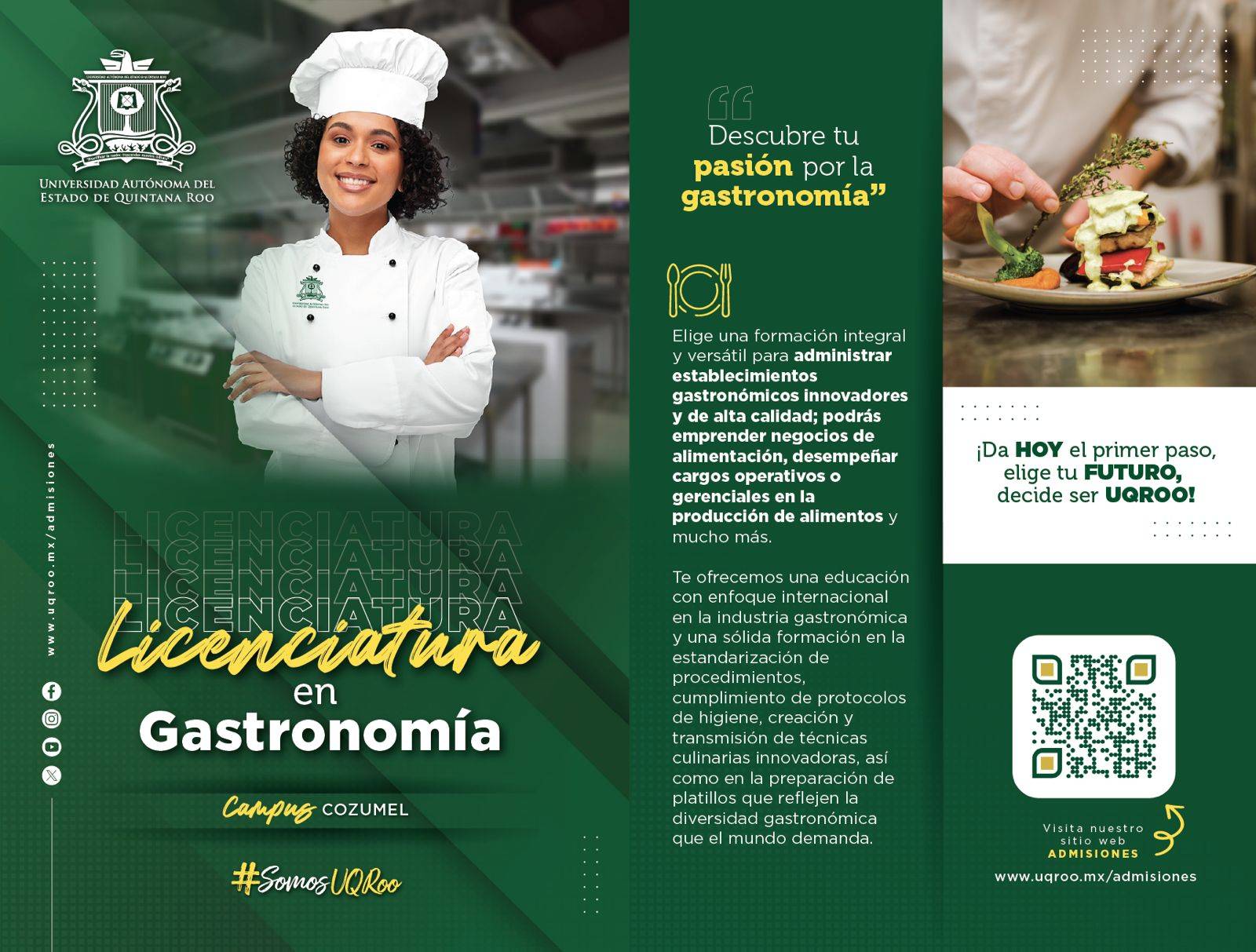 Flyer Licenciatura  en Gastronomía