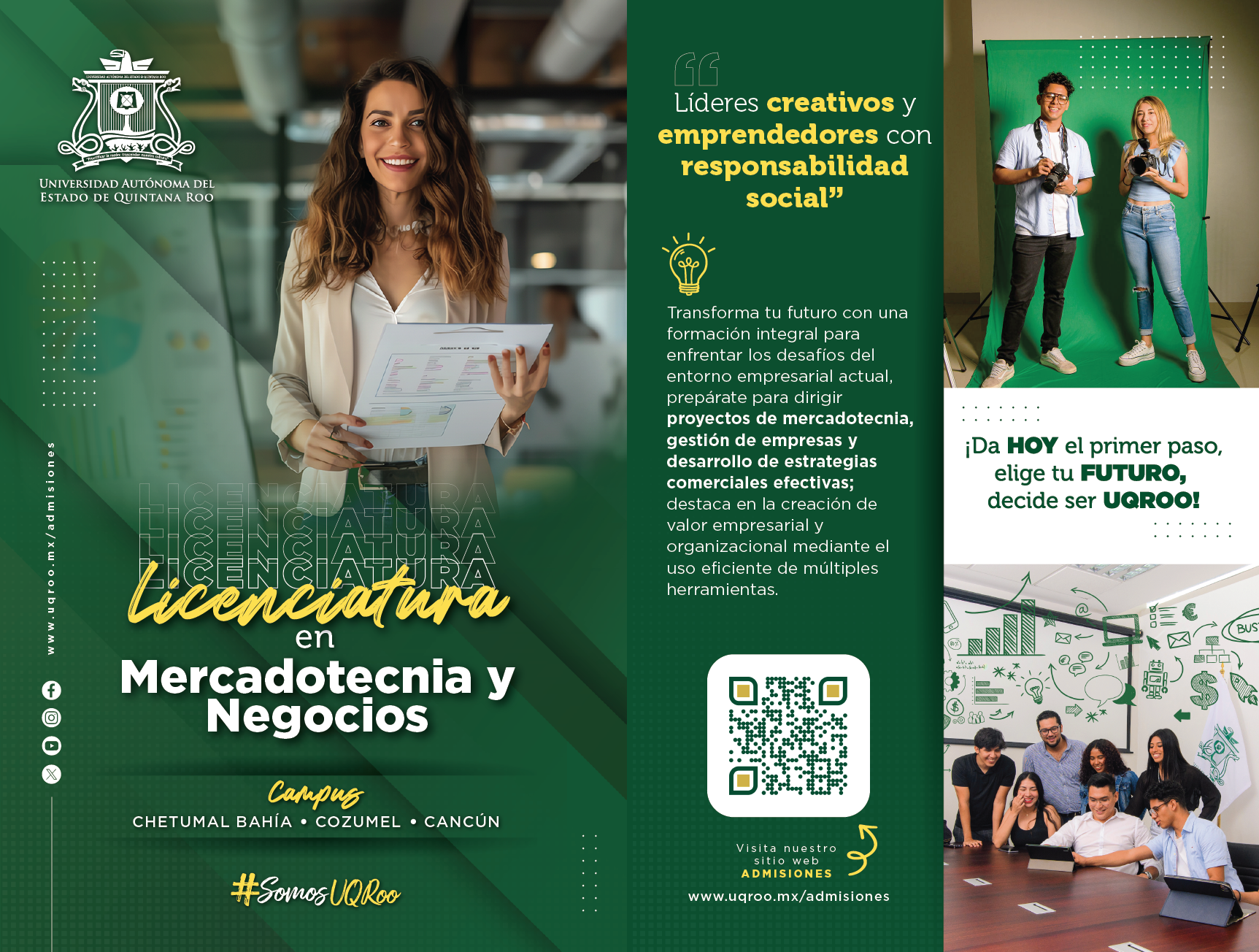 Flyer Licenciatura  en Mercadotecnia y Negocios