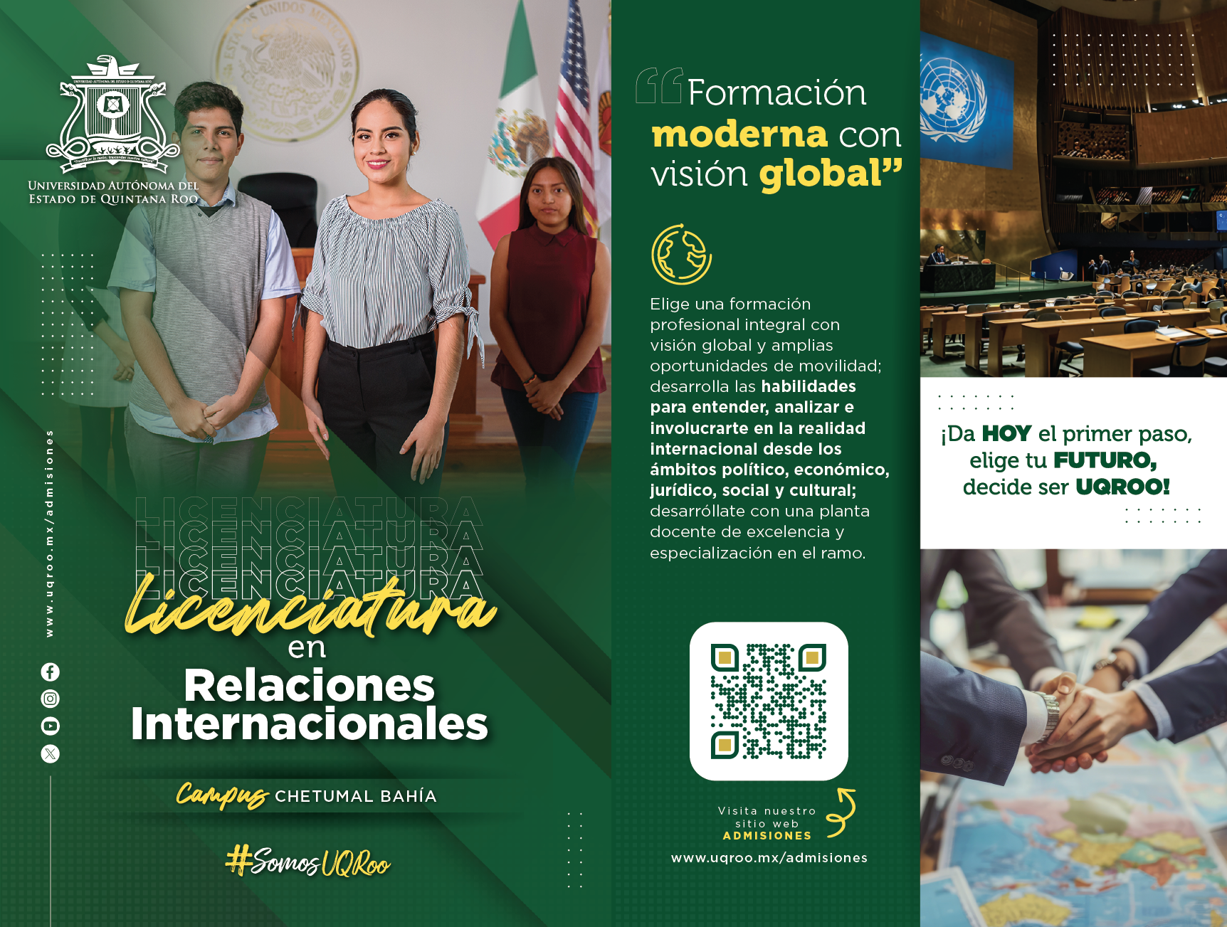 Flyer Licenciatura  en Relaciones Internacionales
