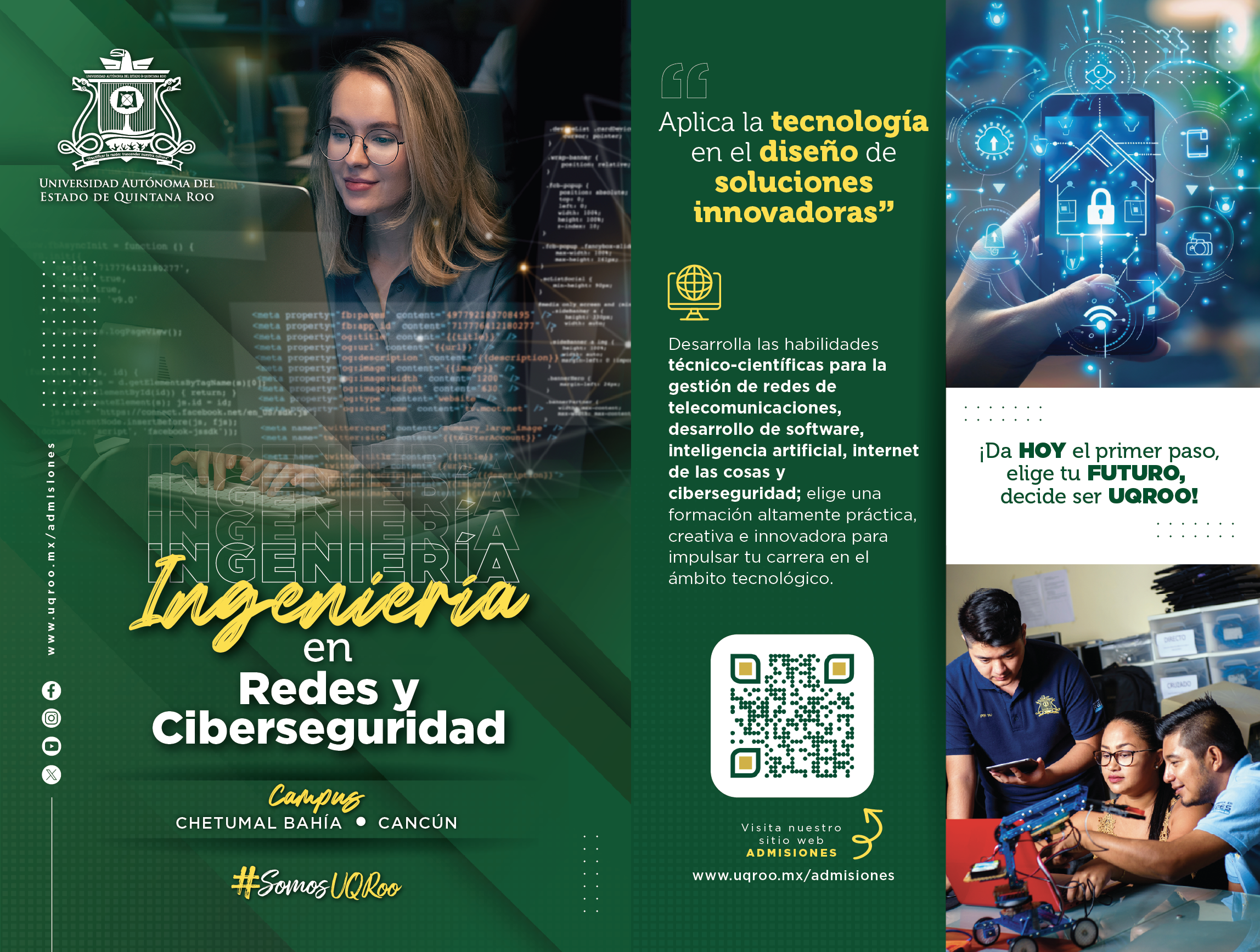 Flyer Licenciatura  en Ingeniería en Redes y Ciberseguridad