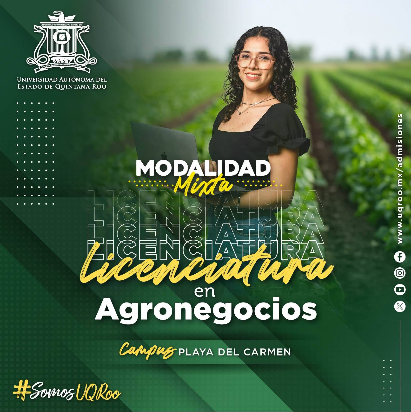 Flyer Licenciatura  en Agronegocios