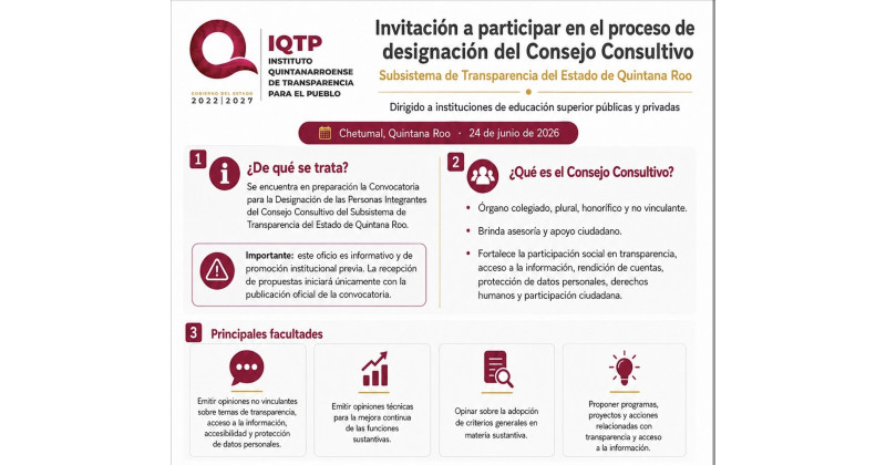 Banner de Convocatoria  a participar en el proceso de designación del Consejo Consultivo