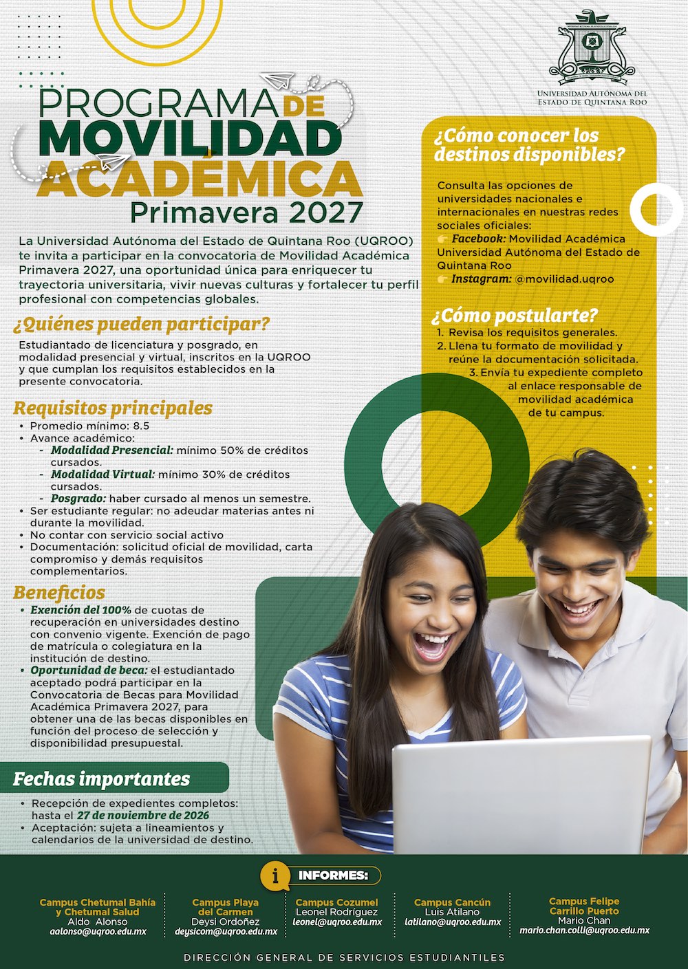 Programa de Movilidad Académica Primavera 2027