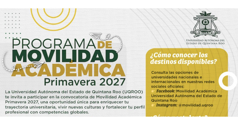 Banner de Programa de Movilidad Académica Primavera 2027